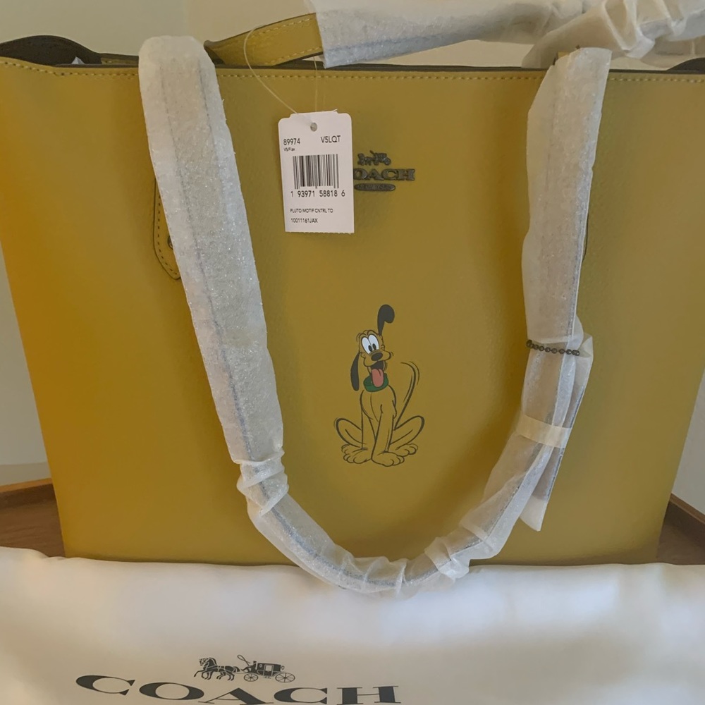 Disney Parks X Coach Pluto Motif tote
